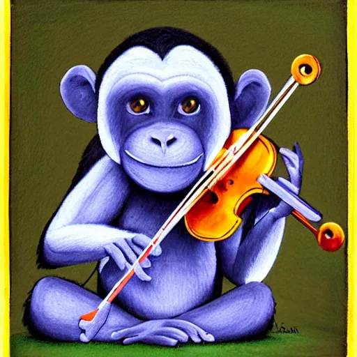 Image similar to monkey playing the violin