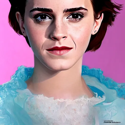 Image similar to Detailed picture, Emma Watson as Anne Hathaway