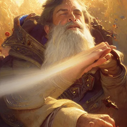 Prompt: stunning male wizard causing huge tsunami by exhaling breath, highly detailed painting by gaston bussiere, craig mullins, j. c. leyendecker, 8 k