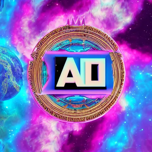 Image similar to a and w vaporwave logo, digital art, cosmic, 3 d high definition, trending on art station, photorealistic, high resolution, 8 k, octane, hyper detailed, insane details, intricate, elite, ornate, elegant trend, highly detailed and intricate, sharp focus, photography, unreal engine