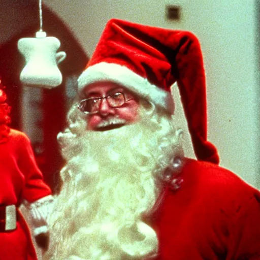 Image similar to santa claus horror movie still 1 9 8 6