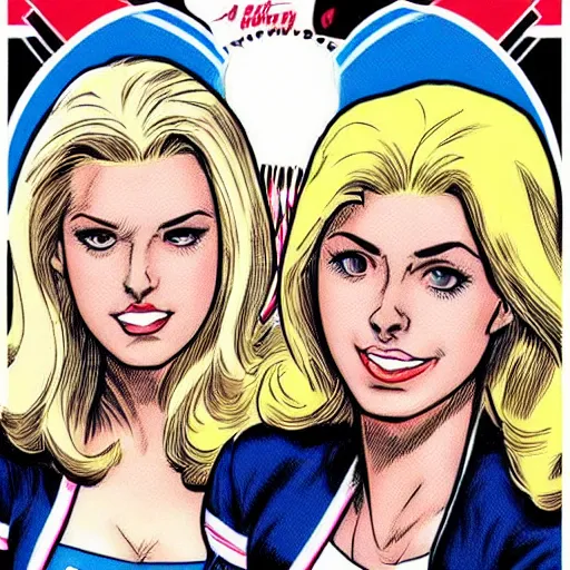 Prompt: a beautiful portrait of Betty and Veronica by Brian Bolland, Archie comics, trending on ArtStation