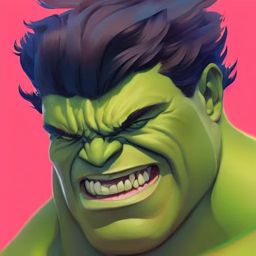 Image similar to face icon stylized minimalist the hulk, loftis, cory behance hd by jesper ejsing, by rhads, makoto shinkai and lois van baarle, ilya kuvshinov, rossdraws global illumination