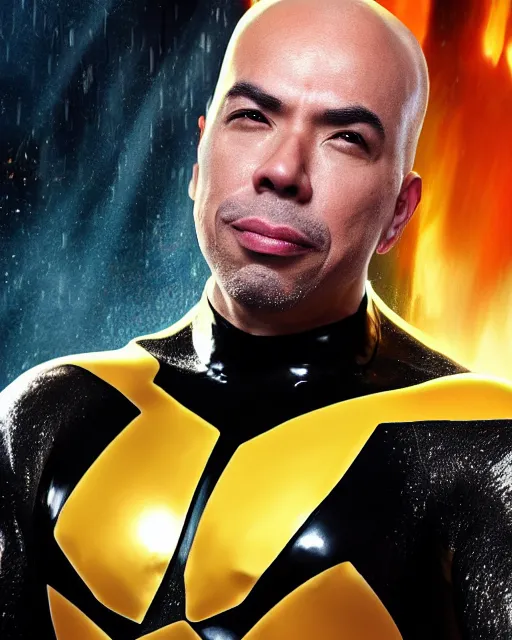 Image similar to portrait of jokoy as black adam the anti hero, 8 k, hyper realistic