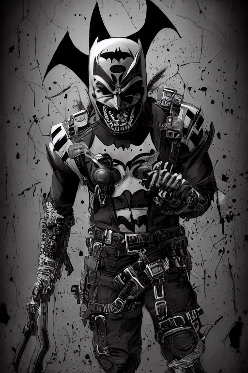 Image similar to the batman who laughs, comic strip style, dynamic lighting, fantasy concept art, trending on art station, stunning visuals, creative, cinematic, portrait, ultra detailed