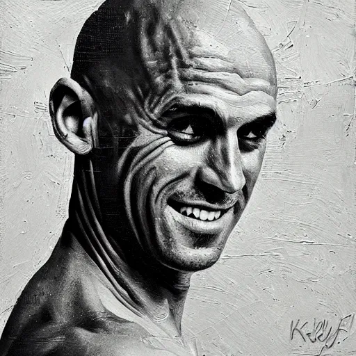 Prompt: an impasto oil painting from the 1 9 3 0 s of kelly slater!! with a moustage, 5 0 mm black and white photography, high detail, 4 k resolution