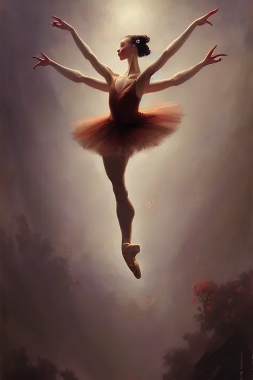 Prompt: giesha prima ballerina by bayard wu, anna podedworna, gaston bussiere, greg rutkowski