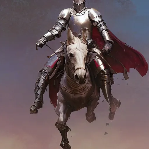 Image similar to Medieval knight on horse, dynamic, highly detailed, digital painting, artstation, concept art, sharp focus, illustration, art by artgerm and greg rutkowski and alphonse mucha