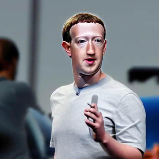 Prompt: Mark Zuckerberg with no mouth