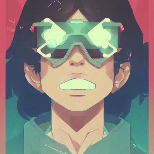 Image similar to a hacker profile picture by sachin teng x makoto shinkai, stylish