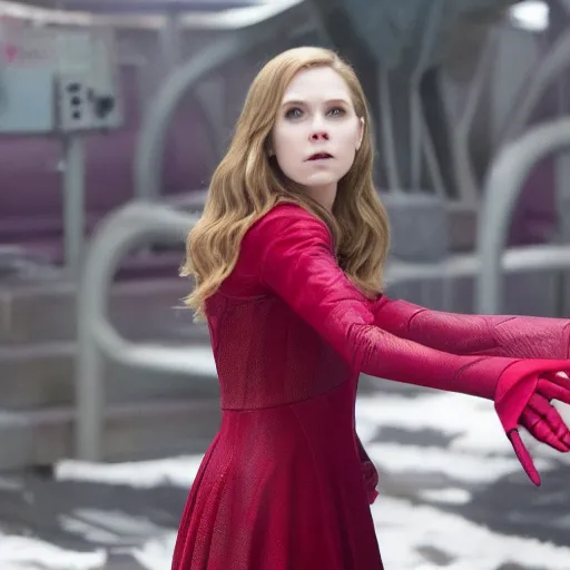 Prompt: Erin Moriarty as Scarlet Witch