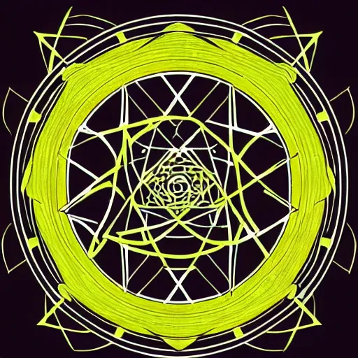 Prompt: geometric magic circle of summoning