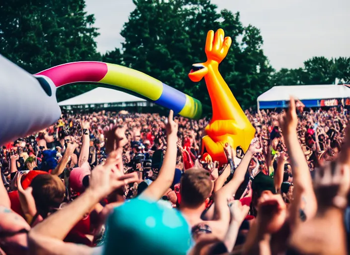 Image similar to photo still of whacky waving inflatable tube man vans warped tour 2 0 1 8!!!!!!!! at age 3 6 years old 3 6 years of age!!!!!!!! getting lit in the pit, 8 k, 8 5 mm f 1. 8, studio lighting, rim light, right side key light