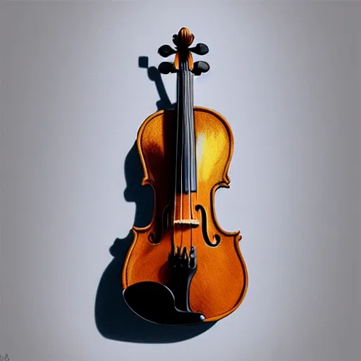 Prompt: large violin with hands, oil painting, artstation, dramatic lighting,, beautiful