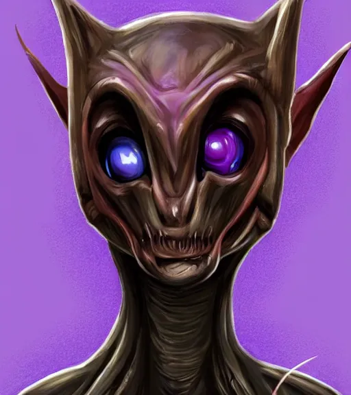 Prompt: character portrait art, ant!! ( animal ) alien, trending in artstation, purple color lighting