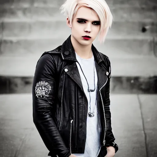 Image similar to light blonde Emo ftm photography