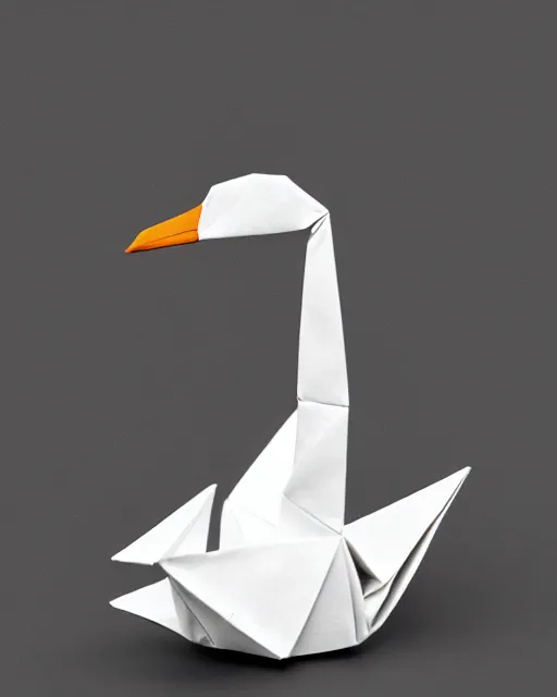 Prompt: an origami swan by akira yoshizawa, realistic, very detailed, complex, intricate, studio lighting, low polygon, illustration, bokeh, sigma 5 0 mm f 1. 4