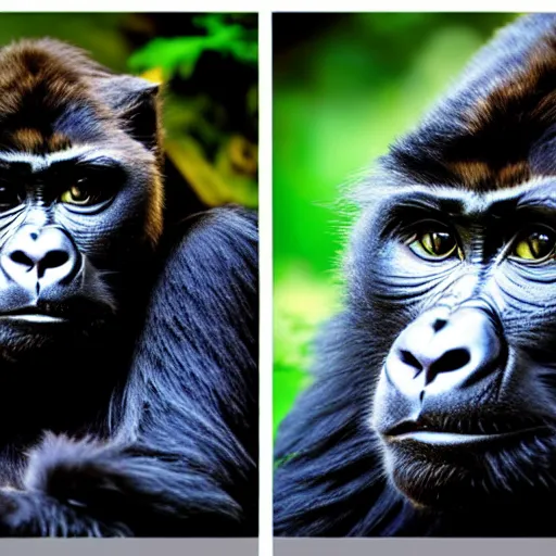 Image similar to a cat - gorilla - hybrid, animal photography