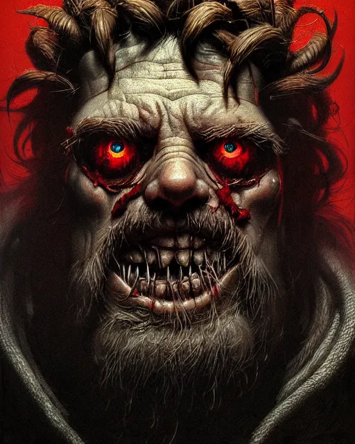 Image similar to torbjorn from overwatch, character portrait, portrait, close up, concept art, intricate details, highly detailed, horror poster, horror, vintage horror art, realistic, terrifying, in the style of michael whelan, beksinski, and gustave dore