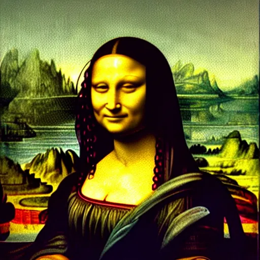 Prompt: the incredible hulk portrait painting by leonardo da vinci in the style of the mona lisa