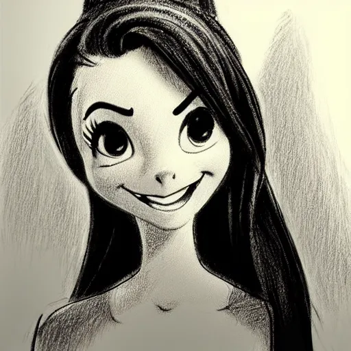 Image similar to milt kahl pencil sketch of victoria justice disney style