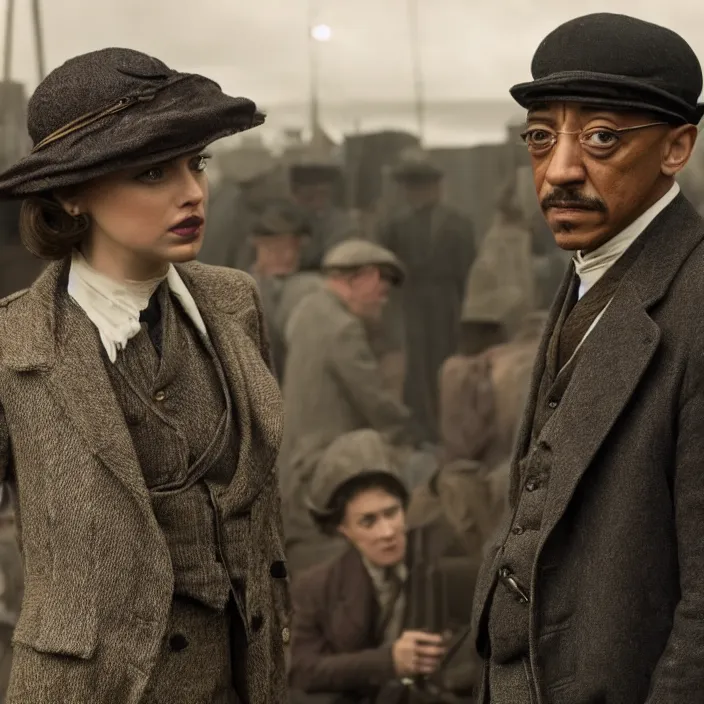 Prompt: Ana de Armas played by Giancarlo esposito in peaky blinders, 4k,