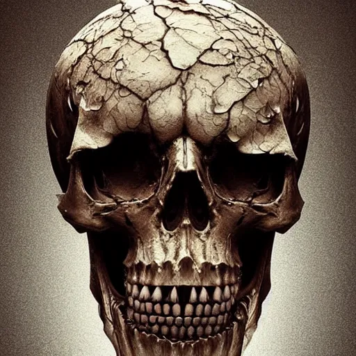 Image similar to portrait_of_a_melting_skull._intricate_abstract._intricate_artwork._by_Tooth_Wu_wlop_beeple_dan_mumford._octane_render_trending_on_artstat