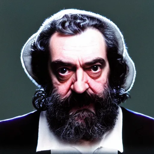 Prompt: 4K HD, high detail photograph, shot with Sigma f/ 4.2 , 250 mm sharp lens, shallow depth of field, subject= portrait of Stanley Kubrick, consistent, high detailed light refraction, high level texture render