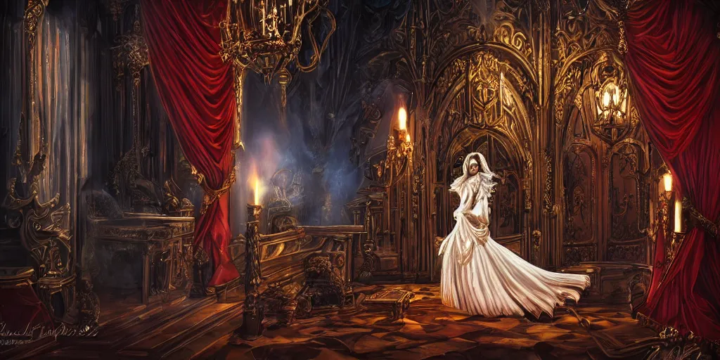 Image similar to the phantom of the opera, fantasy art in the style of Anne Stokes, digital art, with lots of details, cinematic lighting, 4K, Unreal Engine, ultra realistic