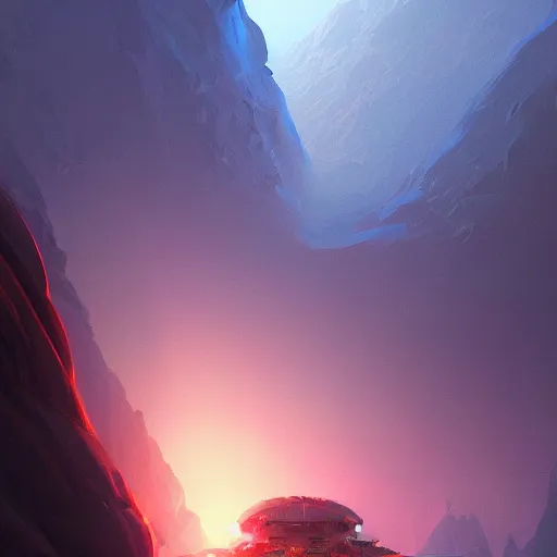 Image similar to Beautiful alien landscape, gas storm volumetric, blue and orange scheme, intricate, cinematic lighting, highly detailed, digital painting, artstation, concept art, smooth, sharp focus, illustration, art by Artgerm and Greg Rutkowski