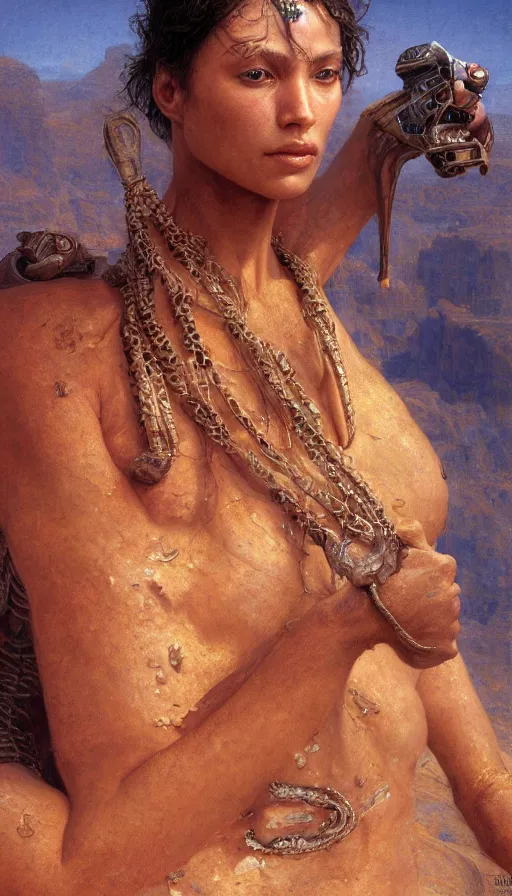Prompt: epic masterpiece desert cobra, sweaty skin, hyperrealistic, octane render, cinematic, beautiful face and flawless skin, perfect hands, 5 fingers, by Edgar Maxence and Ross Tran and Michael Whelan, Legends of Runeterra