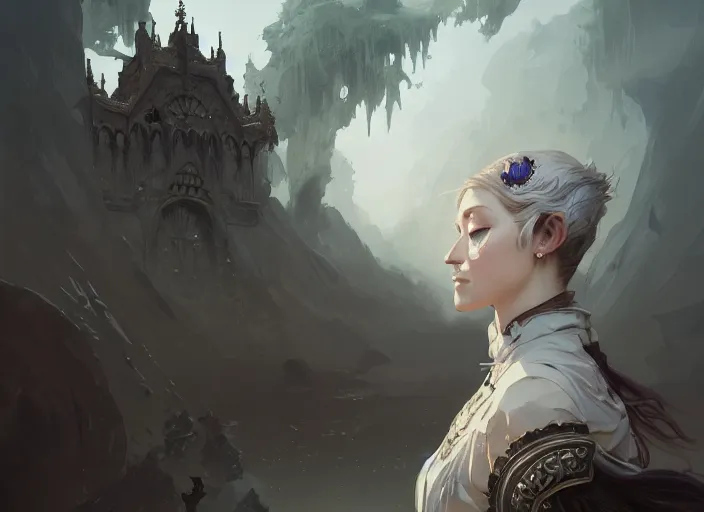 Image similar to photography of norman ackroyd, deep focus, d & d and mtg, fantasy, intricate, elegant, highly detailed, digital painting, artstation, concept art, matte, sharp focus, illustration, hearthstone, art by artgerm and greg rutkowski and alphonse mucha