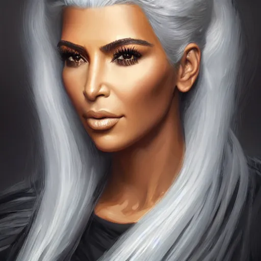 Prompt: kim kardashian, d & d, fantasy, portrait, highly detailed, digital painting, trending on artstation, concept art, sharp focus, illustration, art by artgerm and greg rutkowski and magali villeneuve