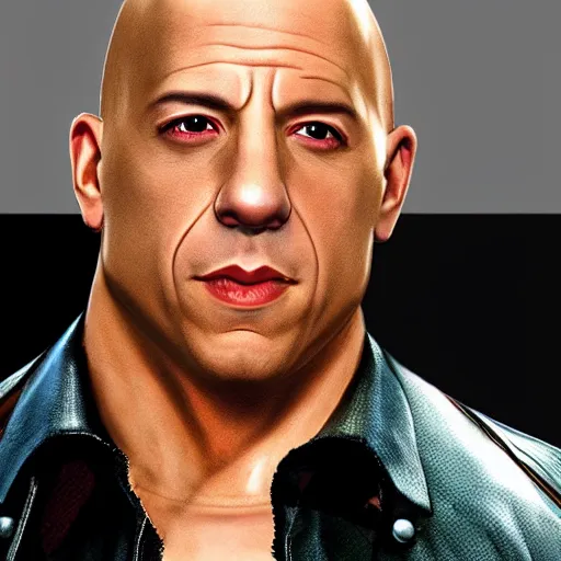 Prompt: vin diesel, as a character in tekken