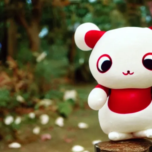 Prompt: 35mm photo of a very cute adorable and creative Japanese mascot of a momonga