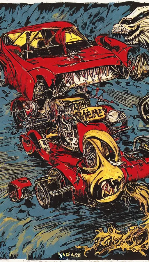 Image similar to rage, by ed roth