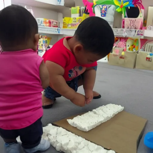 Prompt: Toddler buying 100kg of cocaine on iPad