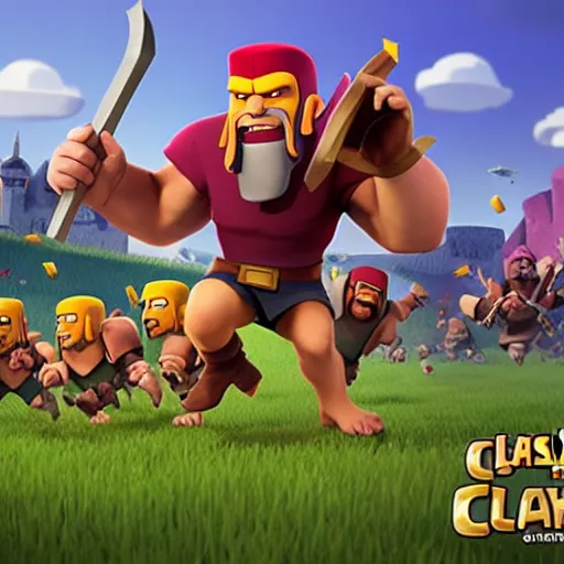 Prompt: gameplay footage of clash of clans on ps 4