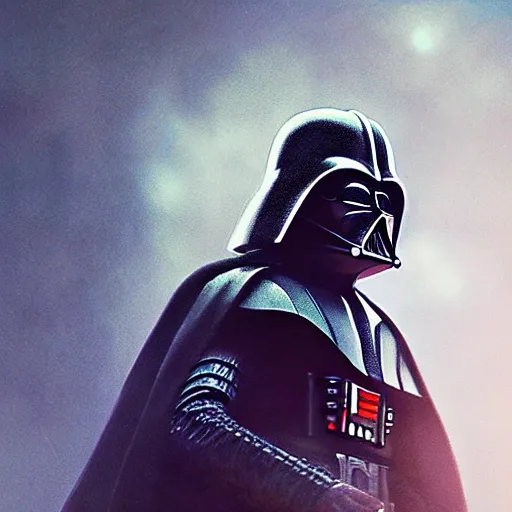 Image similar to portrait of darth vader, intricate artwork, concept art, octane render, deviantart, cinematic, key art, hyperrealism, iridescent accents, portrait photograph, nikon 3 5 mm, photograph by greg rutkowski