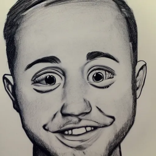 Image similar to mac miller, drawn by a 5 year old