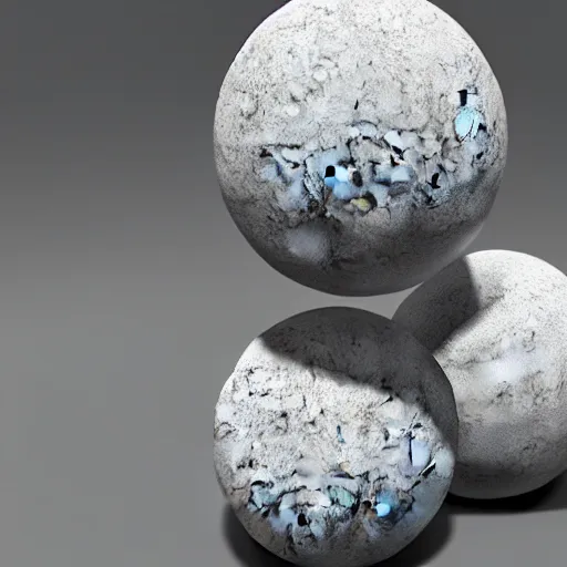 Prompt: 3D render of marble balls, 4k detailed render, octane engine, cgsociety, 8k