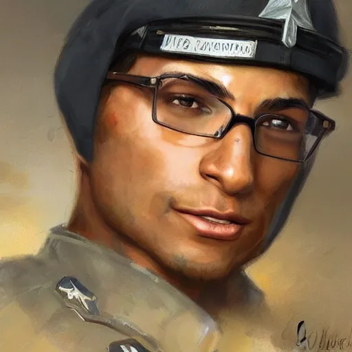 Prompt: Mia Khalifa as a soldier, closeup character art by Donato Giancola, Craig Mullins, digital art, trending on artstation