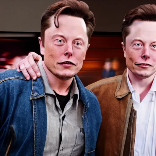 Prompt: back to the Future but Marty McFly is Elon Musk