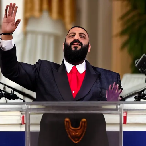 Prompt: DJ Khaled inaugurated as President of the United States (REUTERS)