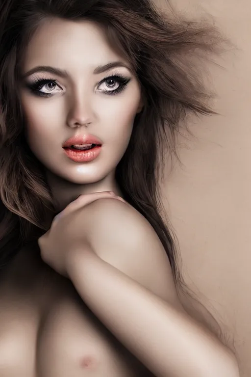 Prompt: woman portrait seductive,8k image, ultra-realistic, style of binkley ed