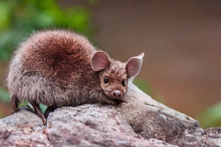 Image similar to a pudu chinchilla!!! hybrid! hyper realistic!! realistic lighting!! wildlife photographer of the year!!! bold natural colors, national geographic, hd, wide angle, 8 k