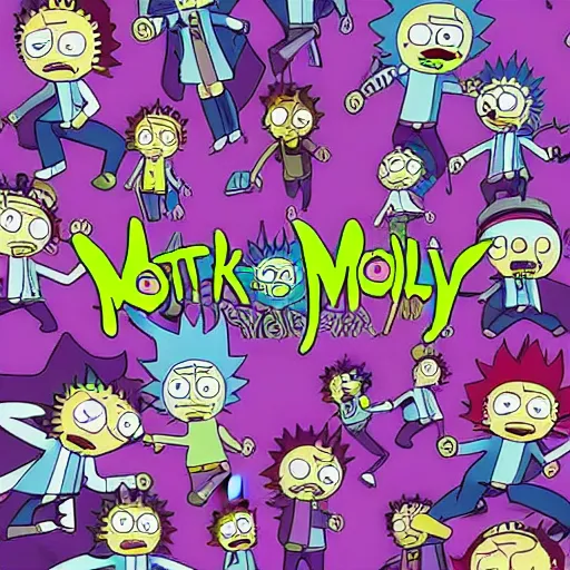 Image similar to 1 0 0 0 different mortys from rick and morty