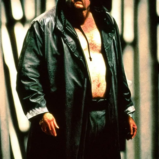 Prompt: John Goodman as Neo in The Matrix