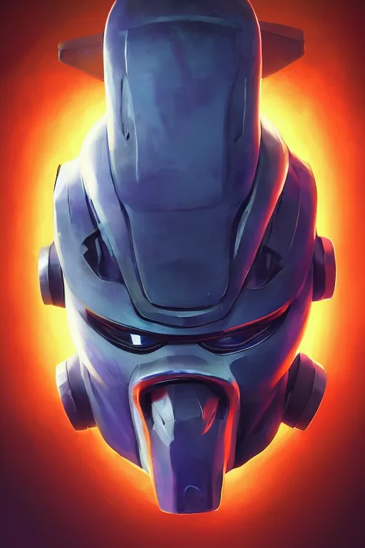 Image similar to epic mask helmet robot ninja portrait stylized as fornite style game design fanart by concept artist gervasio canda, behance hd by jesper ejsing, by rhads, makoto shinkai and lois van baarle, ilya kuvshinov, rossdraws global illumination radiating a glowing aura global illumination ray tracing hdr render in unreal engine 5