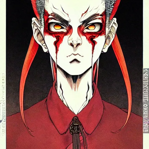 Prompt: prompt : portrait of diablo character painted in miyazaki color style drawn by katsuhiro otomo and takato yamamoto, inspired by fables, china doll face, smooth face feature, intricate oil painting, high detail, sharp high detail, manga and anime 2 0 0 0